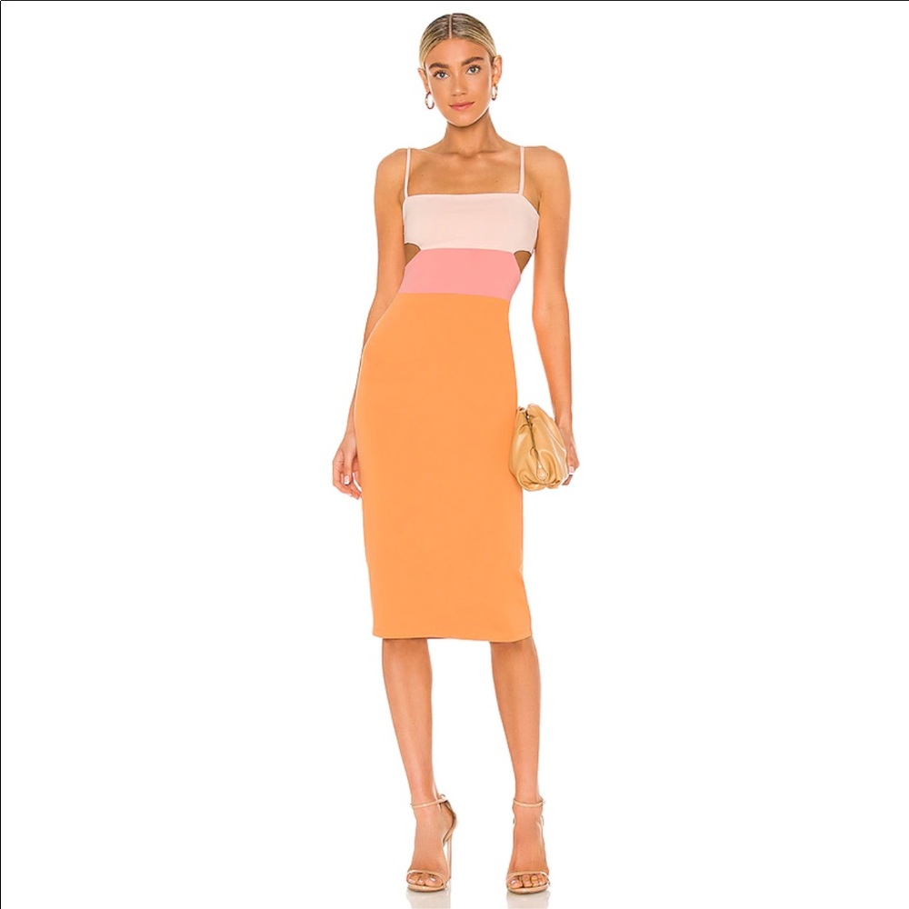 Susana Monaco Strap Color Block Dress - Creamsicle